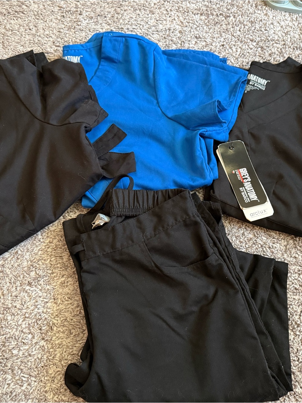 Barco Uniforms Black & Royal Blue Medical Scrubs Set